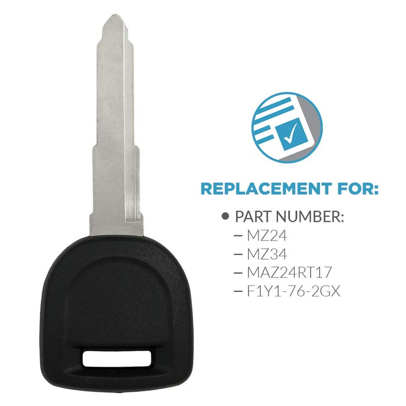 Keyless2Go مفتاح سيارة بديل غير مقصوص مع جهاز إرسال للتشغيل لسيارات مازدا المختارة - Image 3